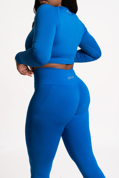 EBONY BLUE LONG SLEEVE TOP