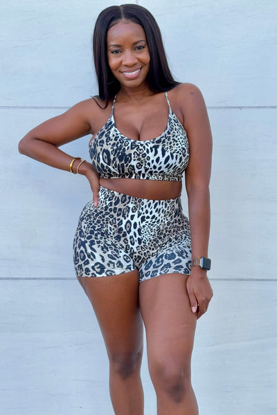 WILD SIDE CHEETAH SHORTS SET