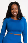 EBONY BLUE LONG SLEEVE TOP