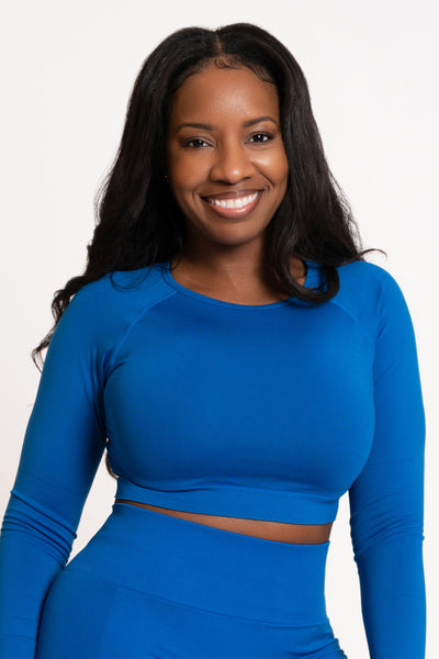 EBONY BLUE LONG SLEEVE TOP